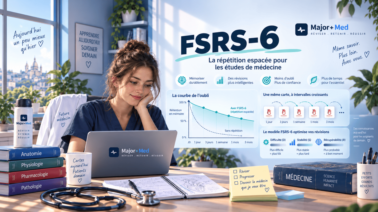 FSRS-6 : l'algorithme qui vous aide à mieux retenir vos cours de médecine