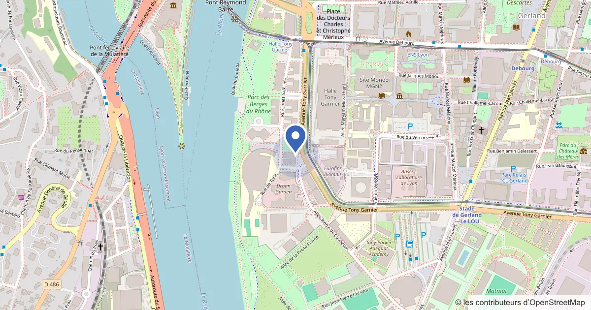 Plan du quartier de Cours Agora, 26 avenue Tony Garnier, 69007 Lyon