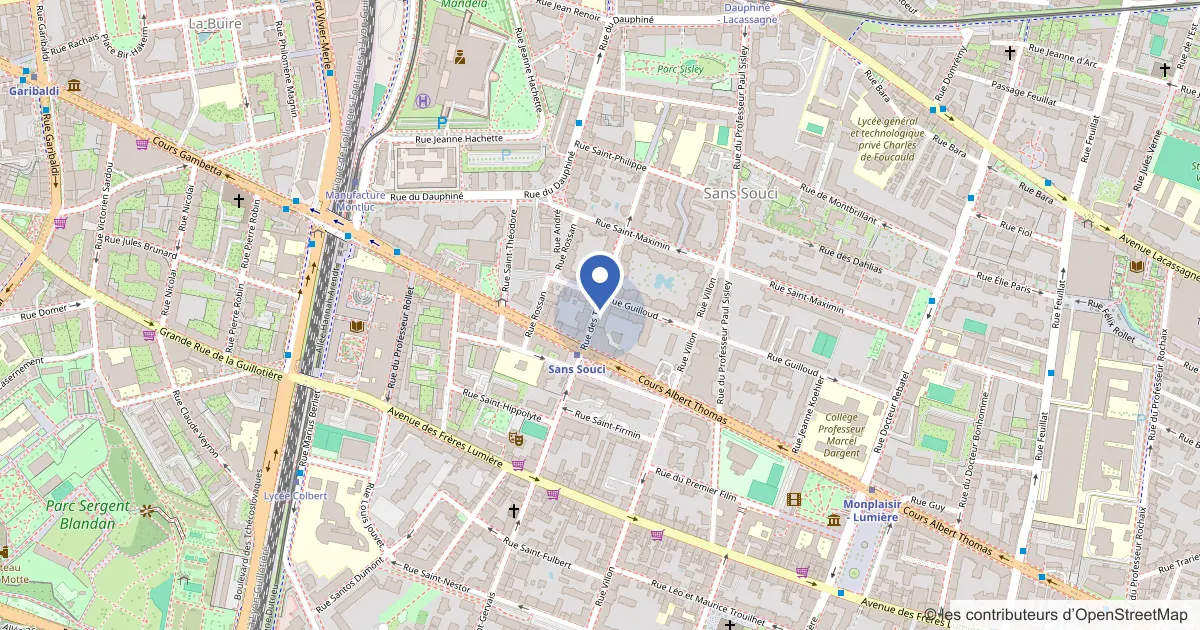 Plan du quartier de Cours Galien, 19 rue des Tuiliers, 69003 Lyon