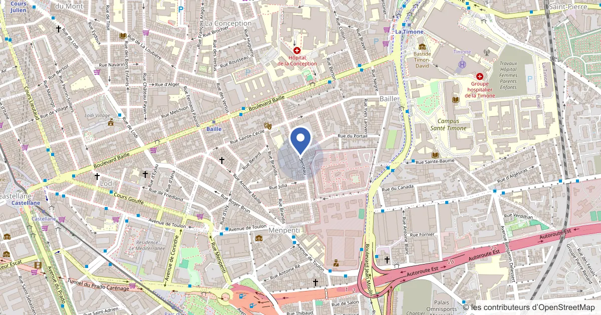 Plan du quartier de MDEP, 48 rue du Berceau, 13005 Marseille