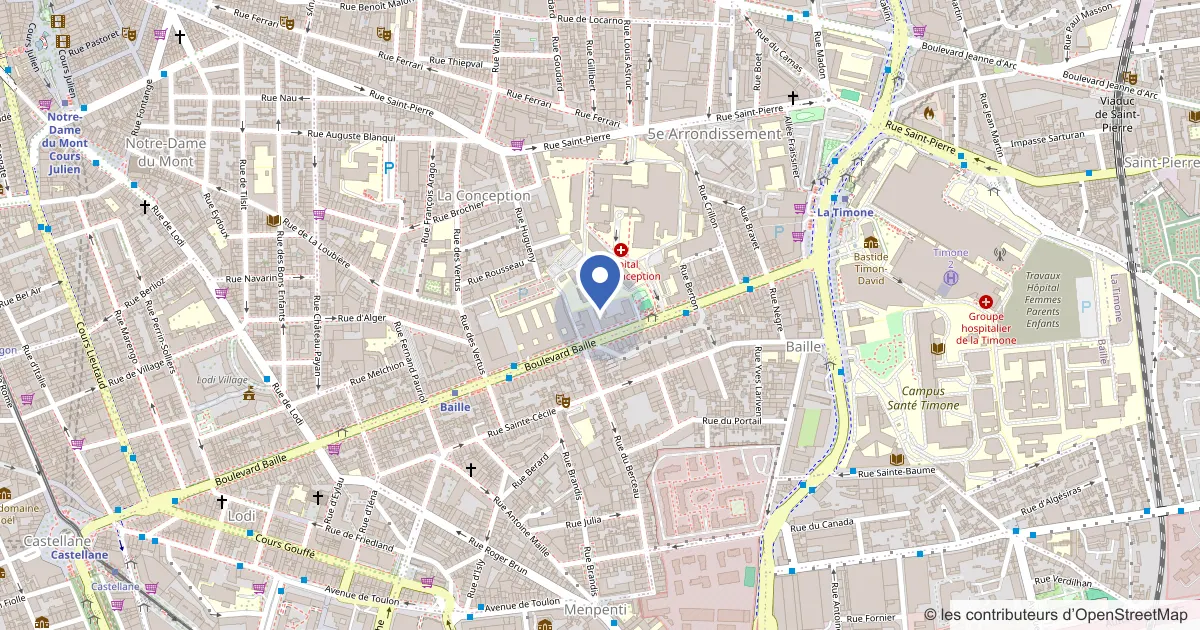 Plan du quartier de Médiconcours, 145 bis boulevard Baille, 13005 Marseille
