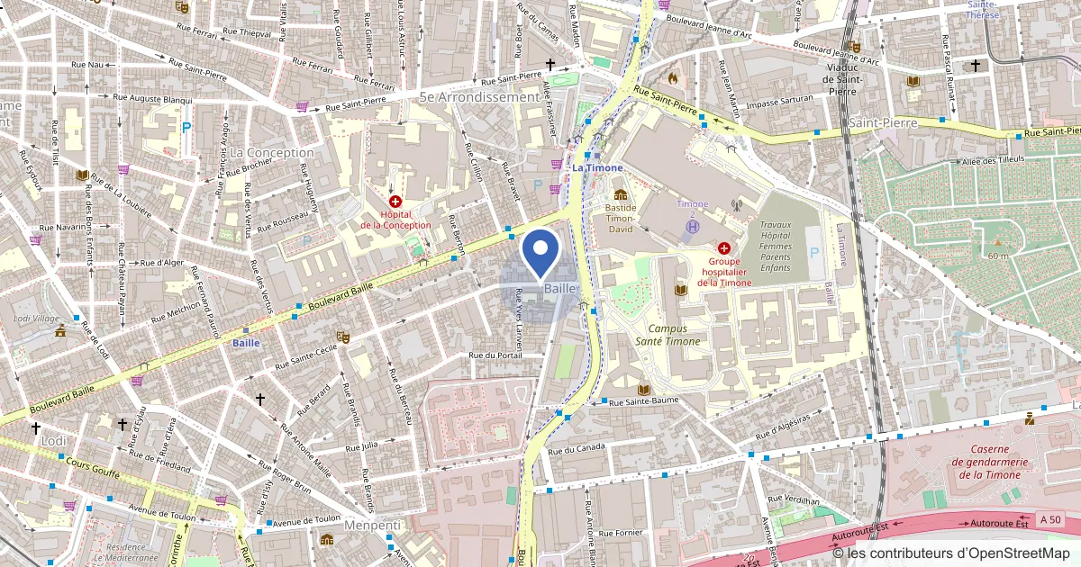 Plan du quartier de Supexam, 115 rue Sainte-Cécile, 13005 Marseille