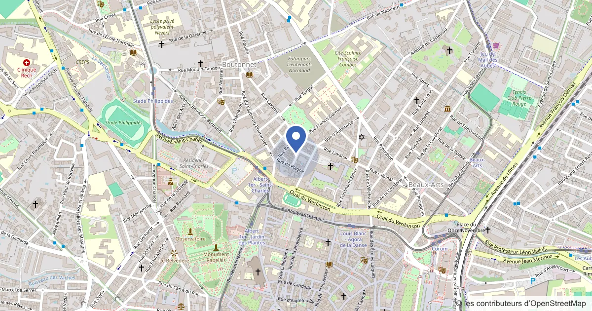 Plan du quartier de SUP’Perform, 9 rue Saint-Alexis, 34090 Montpellier